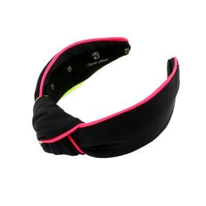 80s Miami Neon Piping Black Neoprene Topknot